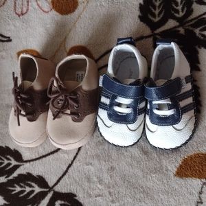 Size 3 infant shoes by Pediped and Janie and Jack